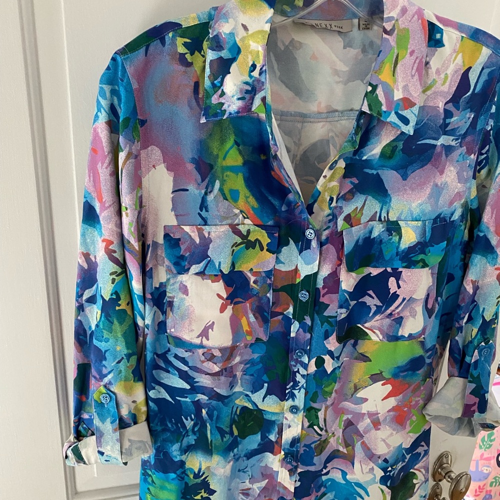 Nexx Multicolor Abstract Print Blouse